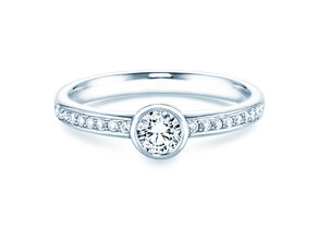 Anello di Fidanzamento Eternal Pavé in 18K oro bianco con diamanti 0,46ct G/SI