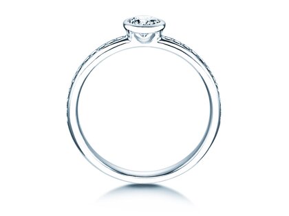 Anello di Fidanzamento Eternal Pavé in 18K oro bianco con diamanti 0,46ct G/SI