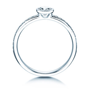 Anello di Fidanzamento Eternal Pavé in 18K oro bianco con diamanti 0,46ct G/SI