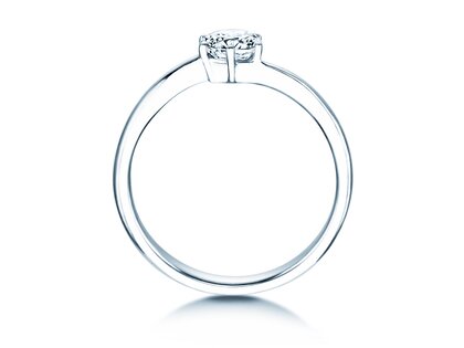 Anello di Fidanzamento Devotion in 14K oro bianco con diamante 0,50ct H/SI