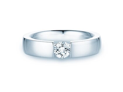 Anello di Fidanzamento Infinity in platino 950/- con diamante 0,50ct H/SI