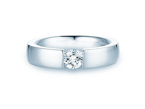 Anello di Fidanzamento Infinity in platino 950/- con diamante 0,50ct H/SI