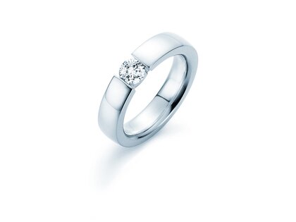 Anello di Fidanzamento Infinity in platino 950/- con diamante 0,50ct H/SI