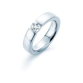 Anello di Fidanzamento Infinity in platino 950/- con diamante 0,50ct H/SI