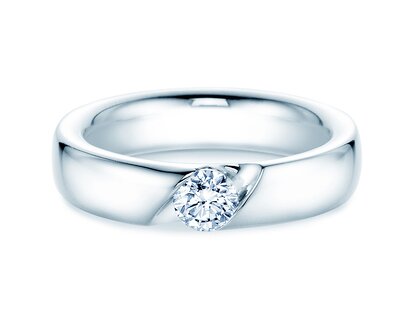 Anello di Fidanzamento Italic in 14K oro bianco con diamante 0,50ct G/SI