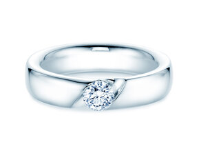 Anello di Fidanzamento Italic in 14K oro bianco con diamante 0,50ct G/SI