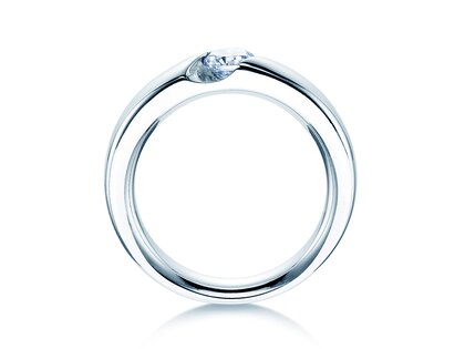 Anello di Fidanzamento Italic in 14K oro bianco con diamante 0,50ct G/SI