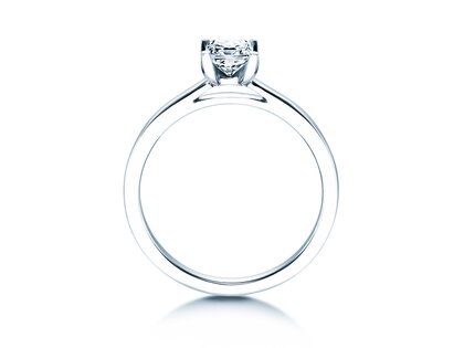 Anello di Fidanzamento Princess in 14K oro bianco con diamante 0,50ct G/SI
