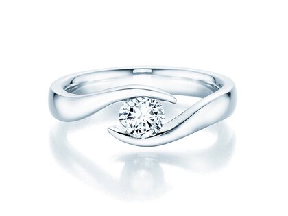 Anello di Fidanzamento Twist in platino 950/- con diamante 0,50ct G/SI