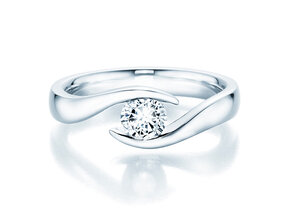 Anello di Fidanzamento Twist in platino 950/- con diamante 0,50ct G/SI