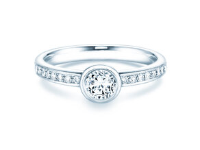 Anello di Fidanzamento Eternal Pavé in 18K oro bianco con diamanti 0,60ct G/SI