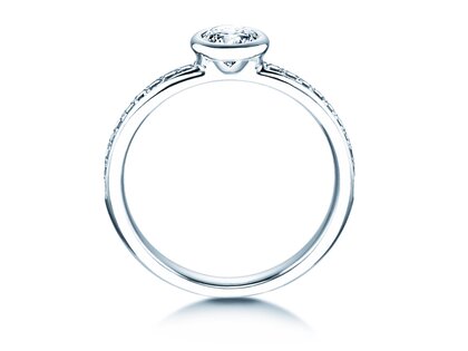 Anello di Fidanzamento Eternal Pavé in 18K oro bianco con diamanti 0,60ct G/SI