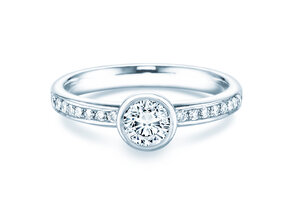 Anello di Fidanzamento Eternal Pavé in 14K oro bianco con diamanti 0,70ct G/SI