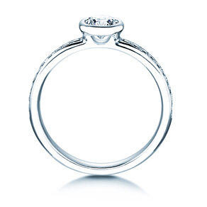 Anello di Fidanzamento Eternal Pavé in 14K oro bianco con diamanti 0,70ct G/SI