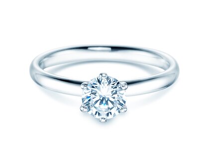 Anello di Fidanzamento Classic 6 in 14K oro bianco con diamante 0,75ct H/SI