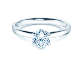 Anello di Fidanzamento Classic 6 in 14K oro bianco con diamante 0,75ct H/SI