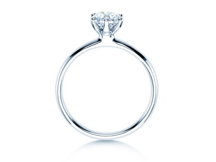Anello di Fidanzamento Classic 6 in 14K oro bianco con diamante 0,75ct H/SI