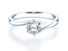 Anello di Fidanzamento Devotion in 14K oro bianco con diamante 0,75ct H/SI