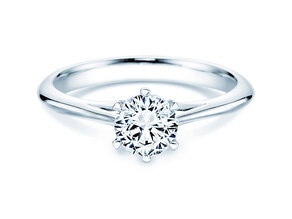 Anello di Fidanzamento Heaven 6 in 9K oro bianco con diamante da laboratorio 0,75ct E/VS