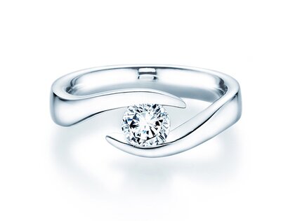 Anello di Fidanzamento Twist in 9K oro bianco con diamante 0,75ct H/SI