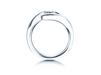 Anello di Fidanzamento Twist in 9K oro bianco con diamante 0,75ct H/SI