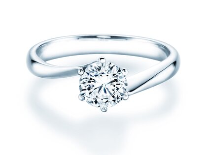 Anello di Fidanzamento Devotion in 18K oro bianco con diamante 1,00ct H/SI