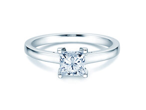Anello di Fidanzamento Princess in 14K oro bianco con diamante 1,50ct G/SI