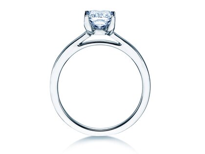 Anello di Fidanzamento Princess in 14K oro bianco con diamante 1,50ct G/SI