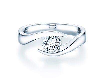 Anello di Fidanzamento Twist in 9K oro bianco con diamante 1,00ct H/SI