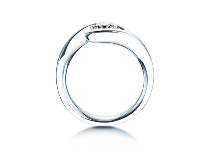 Anello di Fidanzamento Twist in 9K oro bianco con diamante 1,00ct H/SI
