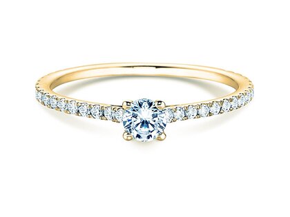Anello di Fidanzamento Pure Diamond in 9K oro giallo con diamanti 0,54ct G/SI