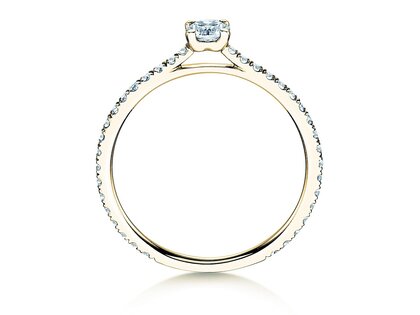 Anello di Fidanzamento Pure Diamond in 9K oro giallo con diamanti 0,54ct G/SI