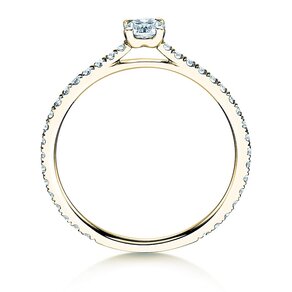 Anello di Fidanzamento Pure Diamond in 9K oro giallo con diamanti 0,54ct G/SI
