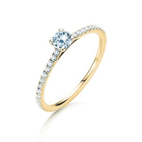 Anello di Fidanzamento Pure Diamond in 9K oro giallo con diamanti 0,54ct G/SI