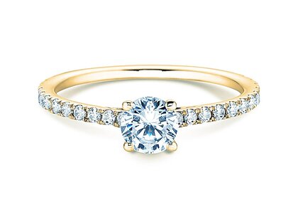 Anello di Fidanzamento Pure Diamond in 14K oro giallo con diamanti 0,92ct G/SI