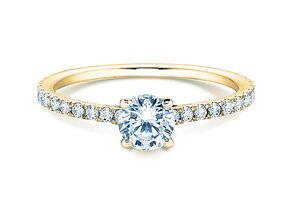 Anello di Fidanzamento Pure Diamond in 14K oro giallo con diamanti 0,92ct G/SI