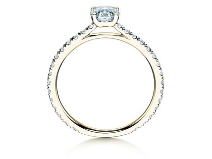 Anello di Fidanzamento Pure Diamond in 14K oro giallo con diamanti 0,92ct G/SI