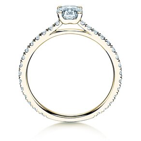 Anello di Fidanzamento Pure Diamond in 14K oro giallo con diamanti 0,92ct G/SI