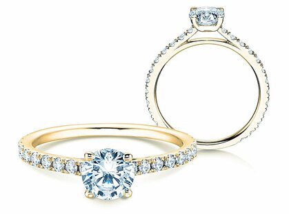 Anello di Fidanzamento Pure Diamond in 9K oro giallo