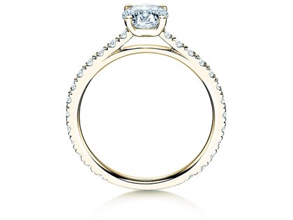 Anello di Fidanzamento Pure Diamond in 14K oro giallo con diamanti 1,17ct G/SI