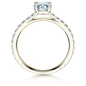 Anello di Fidanzamento Pure Diamond in 14K oro giallo con diamanti 1,17ct G/SI