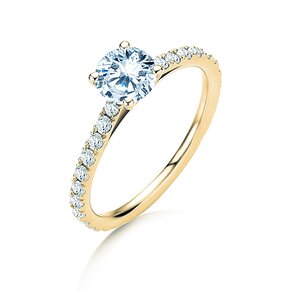 Anello di Fidanzamento Pure Diamond in 14K oro giallo con diamanti 1,17ct G/SI
