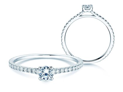 Anello di Fidanzamento Pure Diamond in 9K oro bianco con diamanti 0,54ct G/SI