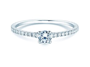 Anello di Fidanzamento Pure Diamond in 9K oro bianco con diamanti 0,54ct G/SI