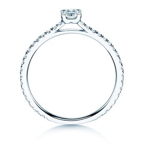 Anello di Fidanzamento Pure Diamond in 9K oro bianco con diamanti 0,54ct G/SI