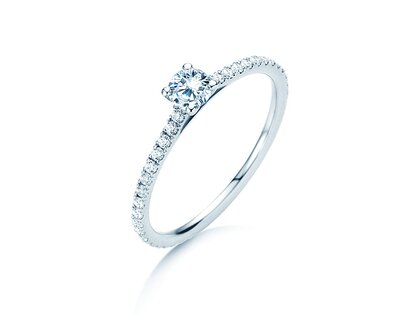 Anello di Fidanzamento Pure Diamond in 9K oro bianco con diamanti 0,54ct G/SI