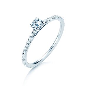 Anello di Fidanzamento Pure Diamond in 9K oro bianco con diamanti 0,54ct G/SI