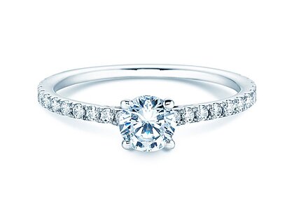 Anello di Fidanzamento Pure Diamond in 14K oro bianco con diamanti 0,92ct G/SI