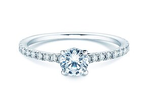 Anello di Fidanzamento Pure Diamond in 14K oro bianco con diamanti 0,92ct G/SI