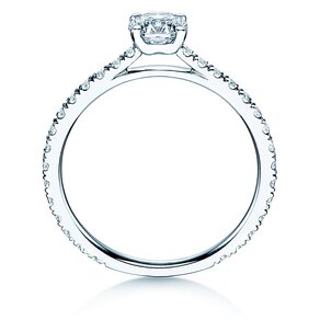 Anello di Fidanzamento Pure Diamond in 14K oro bianco con diamanti 0,92ct G/SI